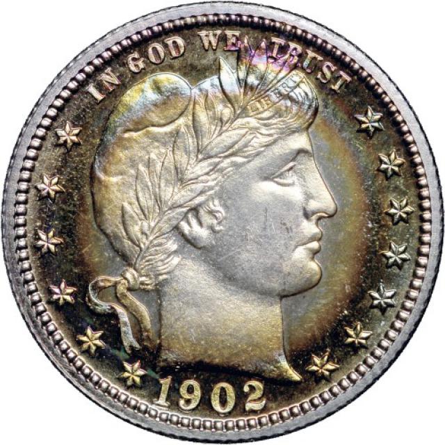 Монета Barber Quarter, ¼ долара 1902, США, США