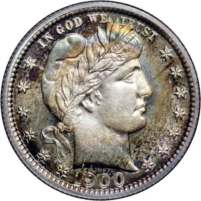 Монета Barber Quarter, ¼ долара 1900, США, США