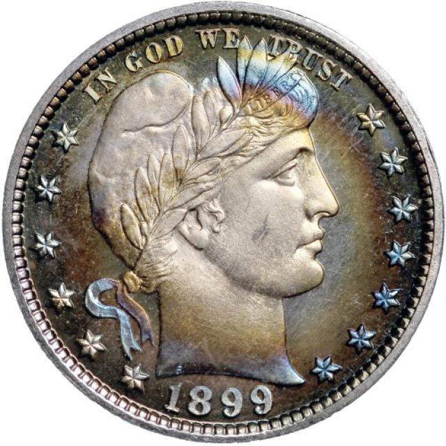 Монета Barber Quarter, ¼ долара 1899, США, США