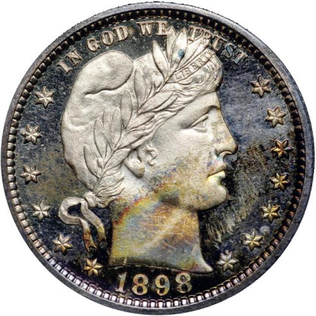 Монета Barber Quarter, ¼ долара 1898, США, США