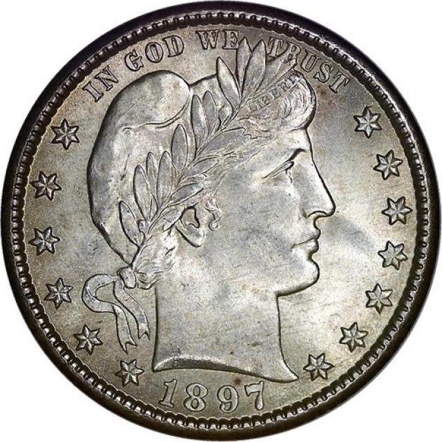 Монета Barber Quarter, ¼ долара 1897, США, США