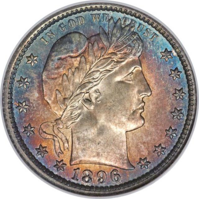 Монета Barber Quarter, ¼ долара 1896, США, США