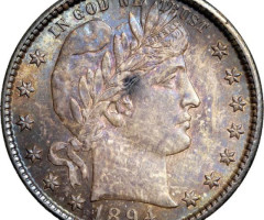 Монета Barber Quarter, ¼ долара 1894, США, США