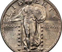 Монета Standing Liberty Quarter, ¼ долара 1927, США, США