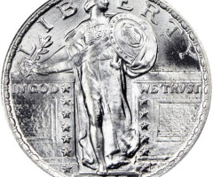 Монета Standing Liberty Quarter, ¼ долара 1925, США, США