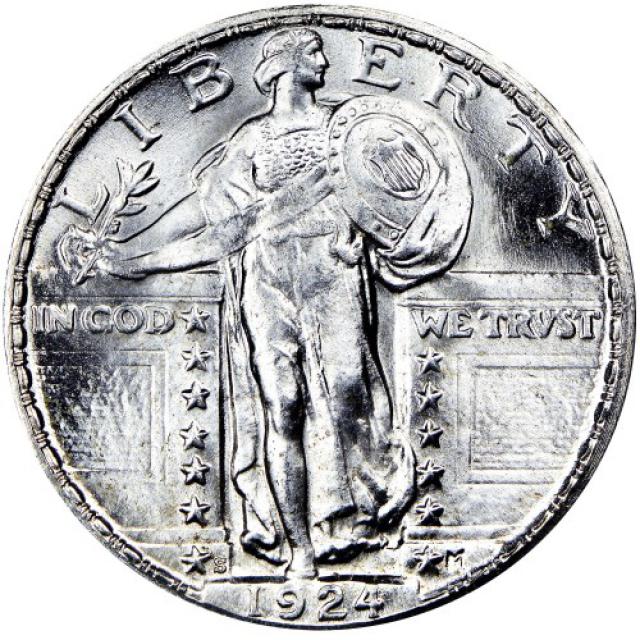 Монета Standing Liberty Quarter, ¼ долара 1924, США, США