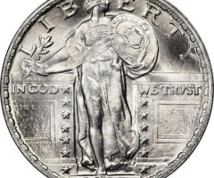 Монета Standing Liberty Quarter, ¼ долара 1923, США, США