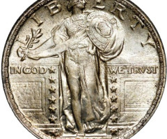 Монета Standing Liberty Quarter, ¼ долара 1921, США, США