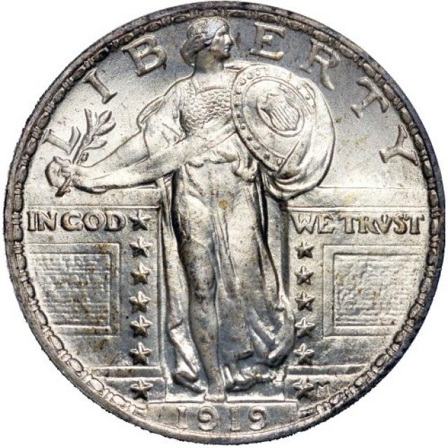 Монета Standing Liberty Quarter, ¼ долара 1919, США, США