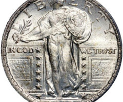 Монета Standing Liberty Quarter, ¼ долара 1919, США, США