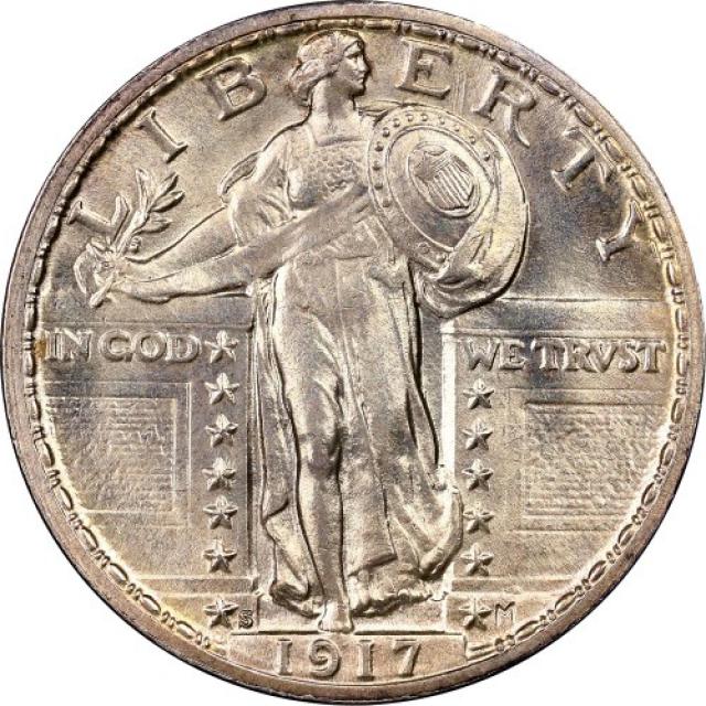Монета Standing Liberty Quarter, ¼ долара 1917, США, США