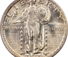Монета Standing Liberty Quarter, ¼ долара 1917, США, США