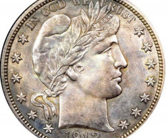 Монета Barber Half Dollar, ½ долара 1912, США, США