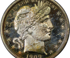 Монета Barber Half Dollar, ½ долара 1909, США, США