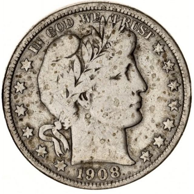 Монета Barber Half Dollar, ½ долара 1908, США, США