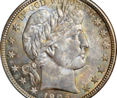 Монета Barber Half Dollar, ½ долара 1906, США, США