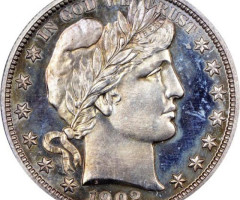 Монета Barber Half Dollar, ½ долара 1902, США, США
