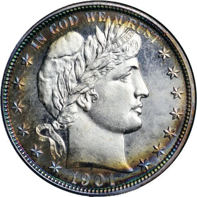 Монета Barber Half Dollar, ½ долара 1901, США, США