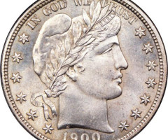 Монета Barber Half Dollar, ½ долара 1900, США, США