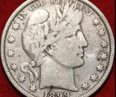 Монета Barber Half Dollar, ½ долара 1899, США, США