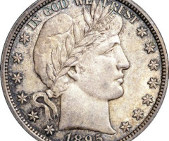 Монета Barber Half Dollar, ½ долара 1895, США, США