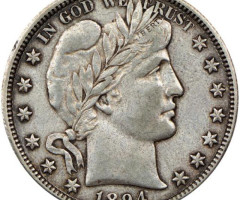 Монета Barber Half Dollar, ½ долара 1894, США, США