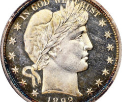 Монета Barber Half Dollar, ½ долара 1892, США, США