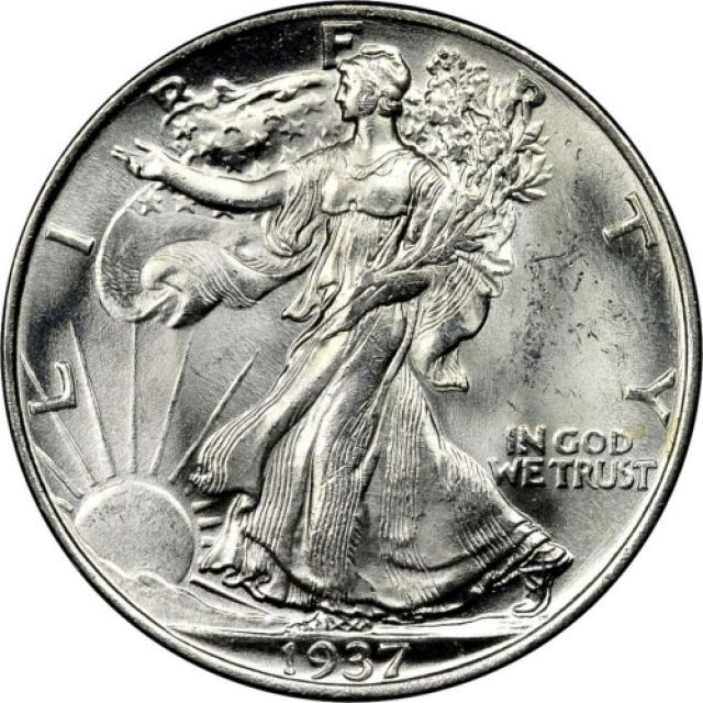 Монета Walking Liberty Half Dollar, ½ долара 1937, США, США