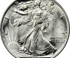 Монета Walking Liberty Half Dollar, ½ долара 1937, США, США