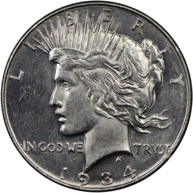 Монета Peace Dollar, 1 долар 1934, США, США