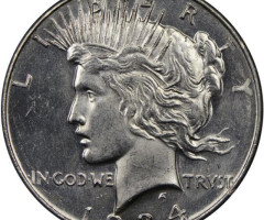 Монета Peace Dollar, 1 долар 1934, США, США