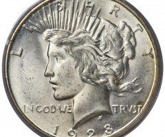 Монета Peace Dollar, 1 долар 1928, США, США