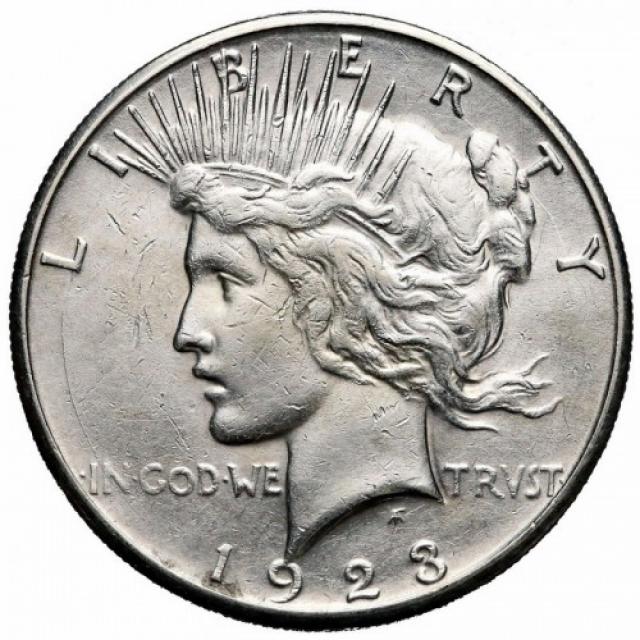 Монета Peace Dollar, 1 долар 1923, США, США
