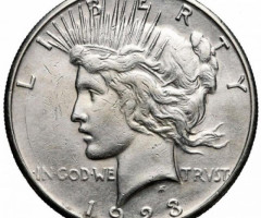 Монета Peace Dollar, 1 долар 1923, США, США
