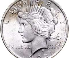 Монета Peace Dollar, 1 долар 1922, США, США