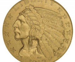 Монета Голова індіанця, 5 доларів 1912, США, США