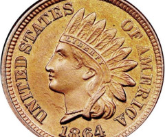 Монета Indian Head Cent, 1 цент 1864, США, США