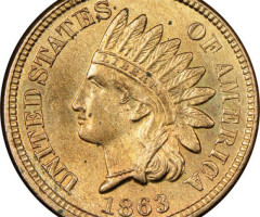 Монета Indian Head Cent, 1 цент 1863, США, США