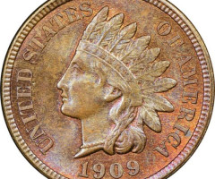 Монета Indian Head Cent, 1 цент 1909, США, США