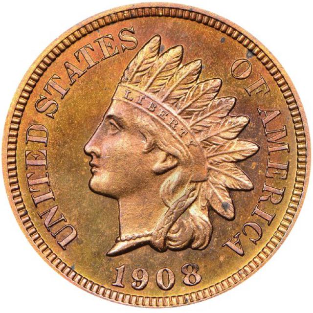 Монета Indian Head Cent, 1 цент 1908, США, США