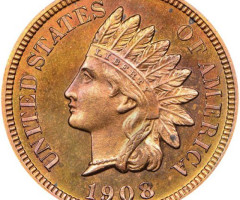 Монета Indian Head Cent, 1 цент 1908, США, США
