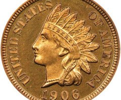 Монета Indian Head Cent, 1 цент 1906, США, США