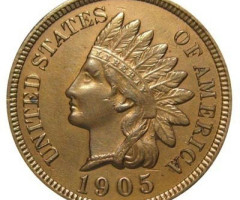 Монета Indian Head Cent, 1 цент 1905, США, США