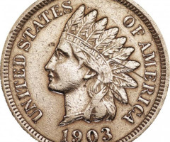 Монета Indian Head Cent, 1 цент 1903, США, США