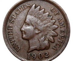 Монета Indian Head Cent, 1 цент 1902, США, США