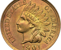 Монета Indian Head Cent, 1 цент 1901, США, США