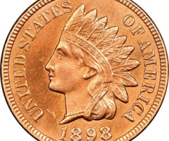 Монета Indian Head Cent, 1 цент 1898, США, США