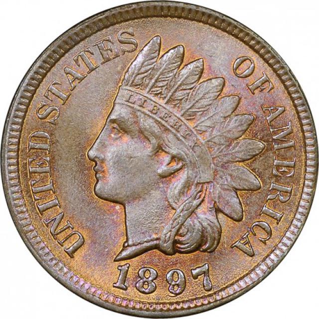 Монета Indian Head Cent, 1 цент 1897, США, США