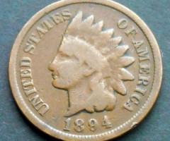 Монета Indian Head Cent, 1 цент 1894, США, США