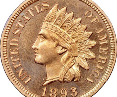 Монета Indian Head Cent, 1 цент 1893, США, США